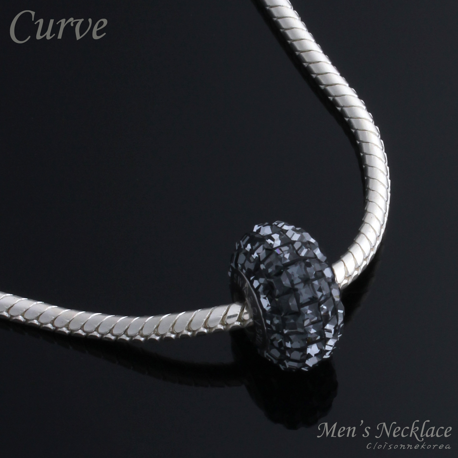 Swarovski necklace for men / Curve 388 : Cloisonnekorea