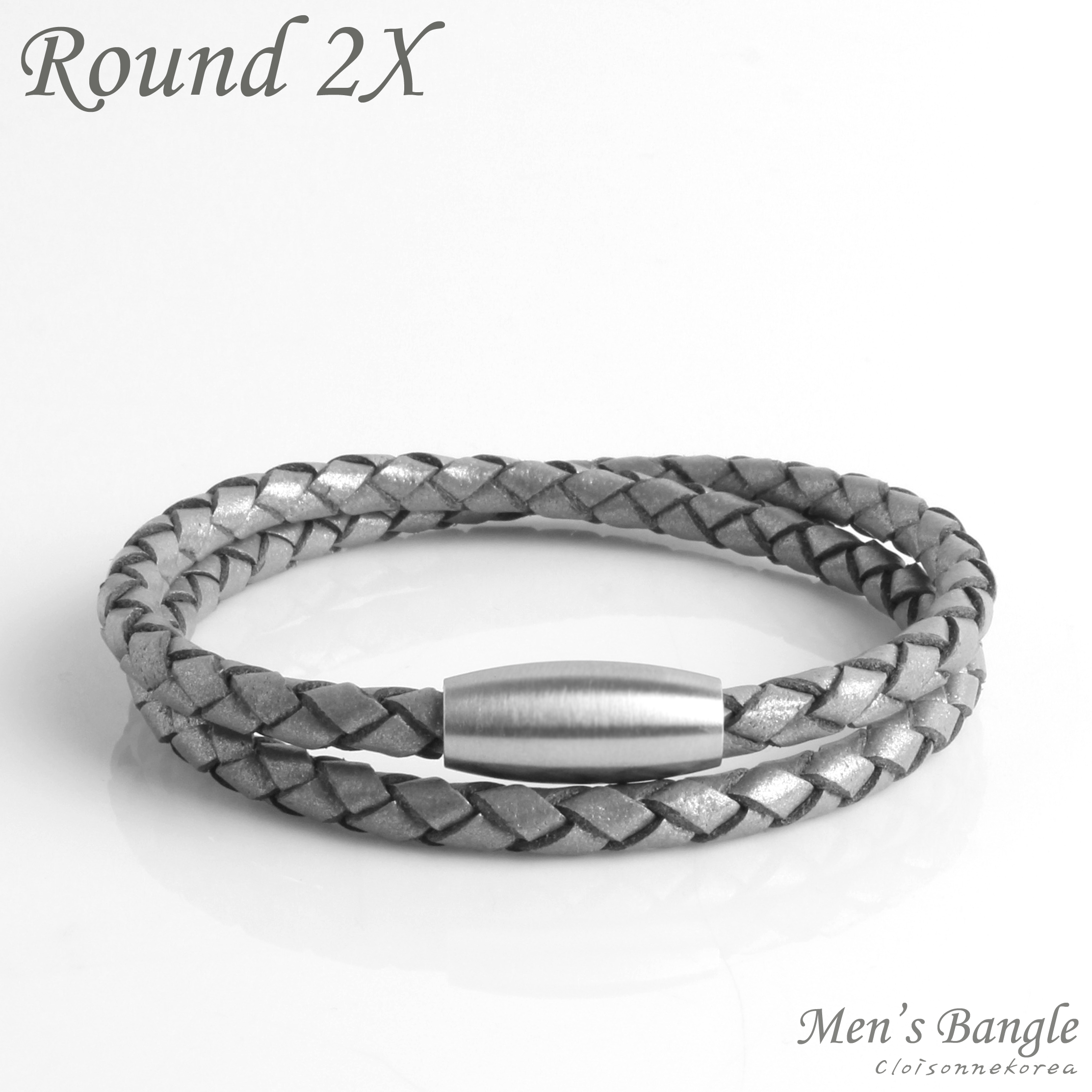 mens braided leather bracelet