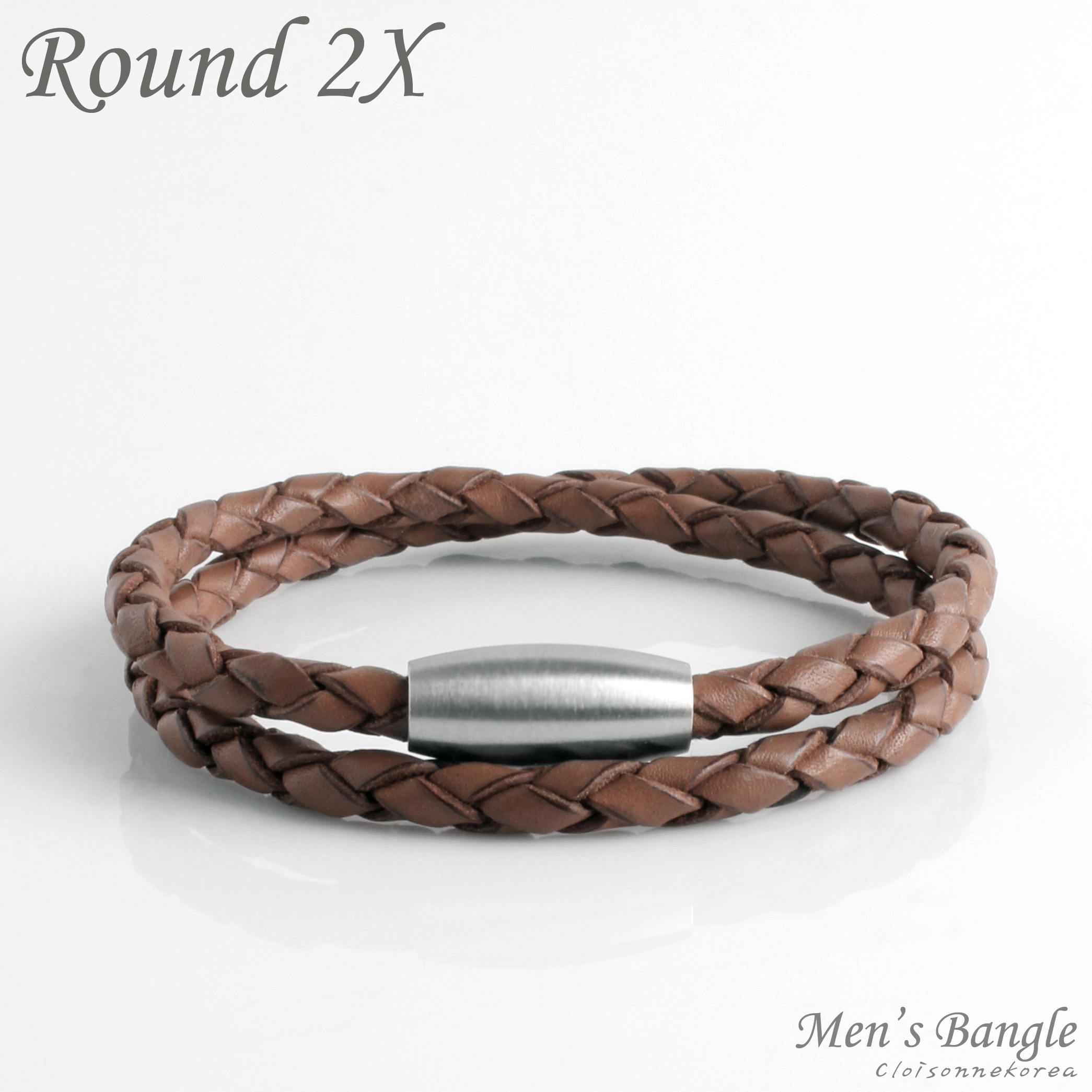 mens braided leather bracelet