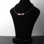 mens sterling silver rondelle leather necklace