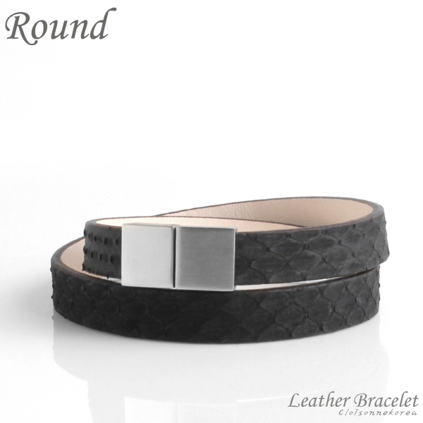 Bracelet Snake Leather 10mm / Round 283 2X
